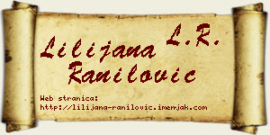 Lilijana Ranilović vizit kartica